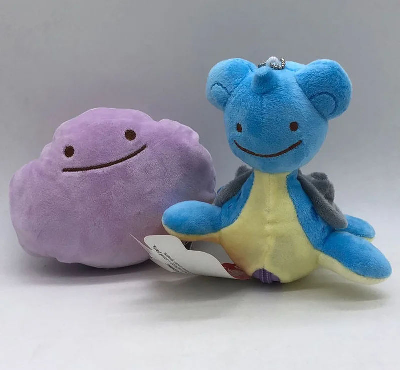 2 стороны карман животное Ditto плюшевый брелок передача Пикачу чармандер Magikarp Bulbasaur Мягкие плюшевые игрушечные куклы подарок SA1867 - Цвет: Lapras