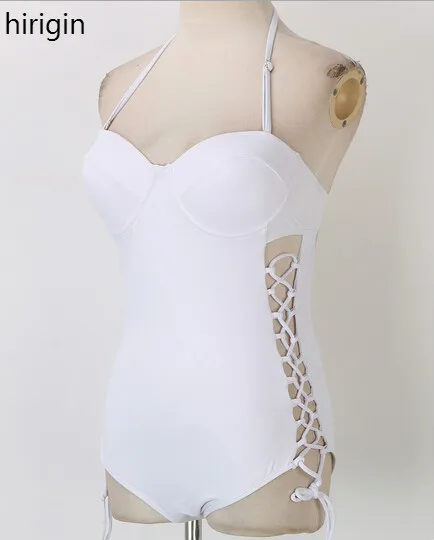 Женский однотонный монокини с эффектом пуш-ап | Спорт и развлечения