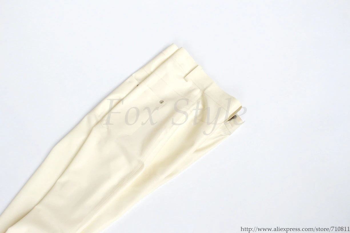 Латексные брюки джинсы белого цвета | Мужская одежда