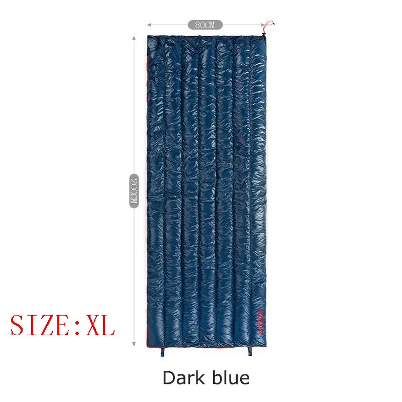 Dark blue XL Naturehike 570г Сверхлёгкий Водонепроницаемый Спальный Мешок Из Белого Гусиного Пуха Ленивый Мешок Для Походы и Кемпинга Спальные Мешки NH17Y010-R - Цвет: Dark blue XL