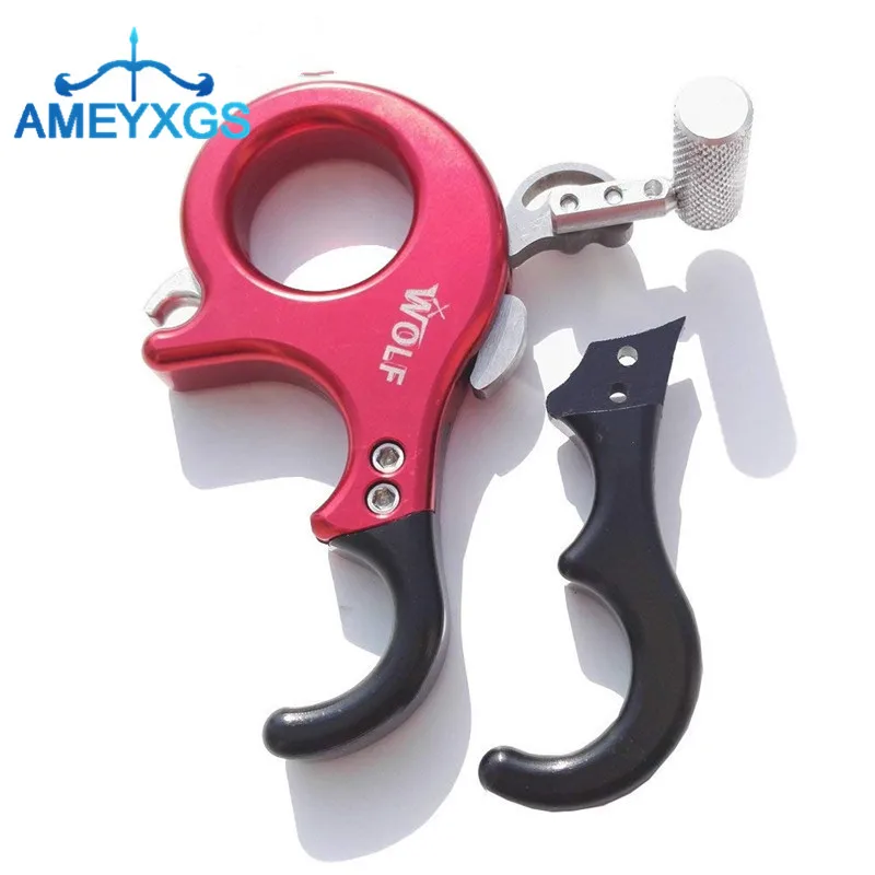 

Archery Release Aids Adjustable 3 or 4 Finger Grip Compound Bow Thumb Trigger Release For Outdoor Training Shooting Accessories