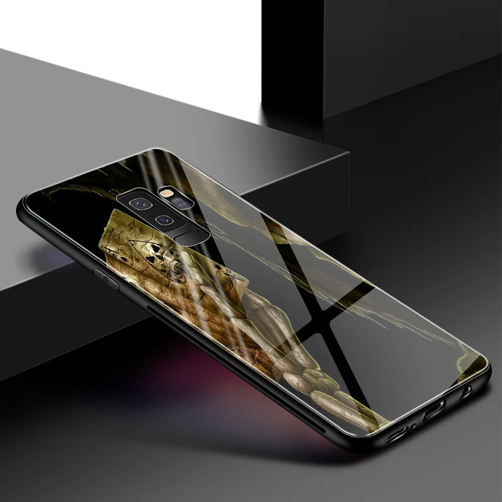 Чехол для samsung S9 Plus, стеклянный чехол с рисунком черепа, чехол для samsung Galaxy Note 8 9 10 plus S8 S9 S10 Plus lite