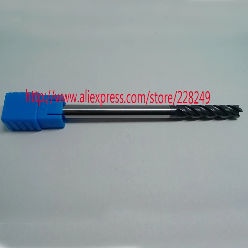 Концевые фрезы из карбида вольфрама с 4 канавками 1 шт. D6 * 30*100 HRC45 для фрезерных