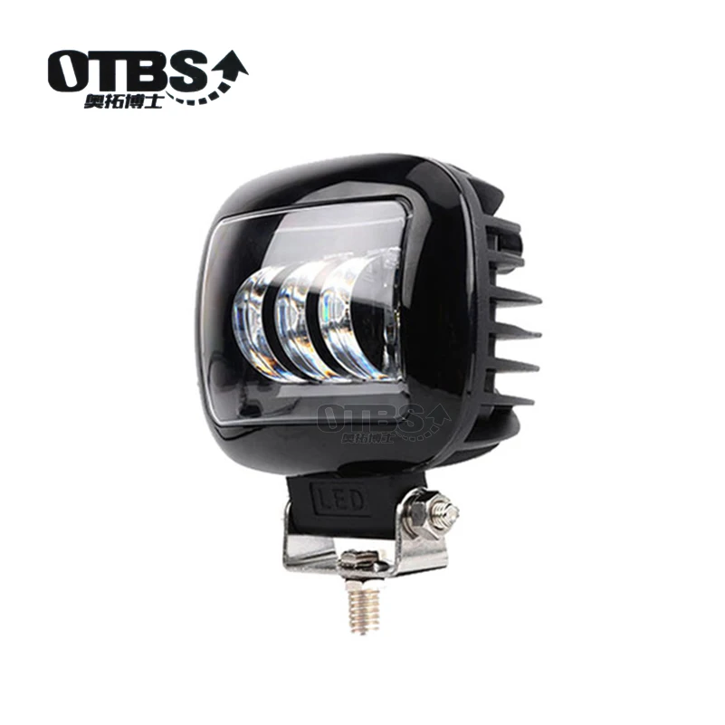 1pcs square black OTBS 30 Вт Универсальный светодиодный автомобильный мотоциклетный Светодиодный точечный светильник s парковочная Рабочая лампа для Jeep ATV SUV Moto 4X4 светодиодный внедорожный светильник - Цвет: 1pcs square black