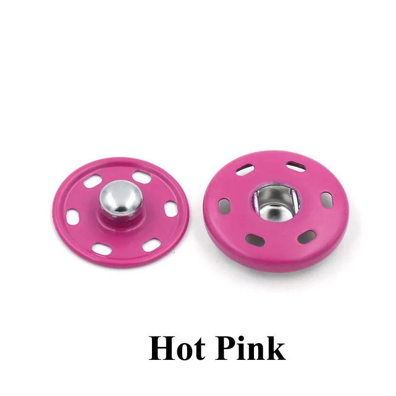 hot pink Meetee 20 штук 12/15/19/21/25 мм металлические застежки-кнопки куртка из искусственной кожи pu ветровка Невидимый/простеганные аксессуары «сделай сам» - Цвет: hot pink