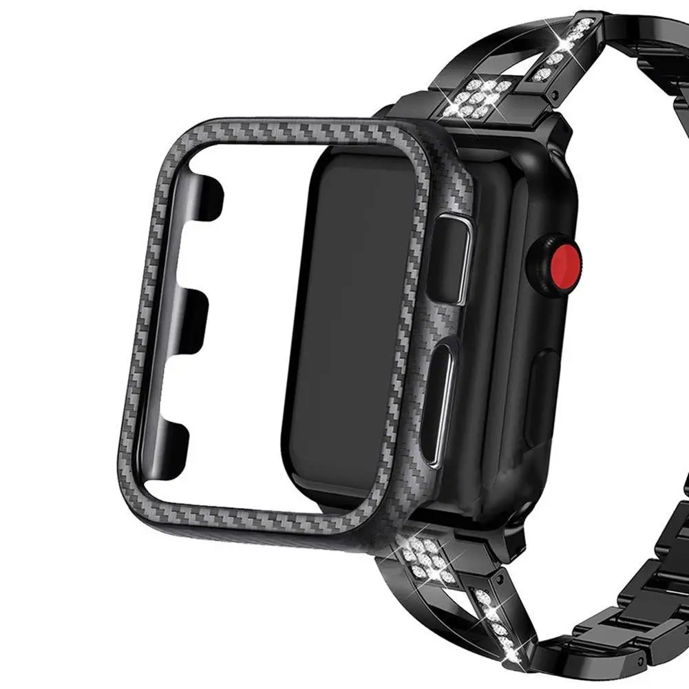 Сменный защитный чехол из углеродного волокна для Apple Watch Series 1/2/3/4 новейший|Часы
