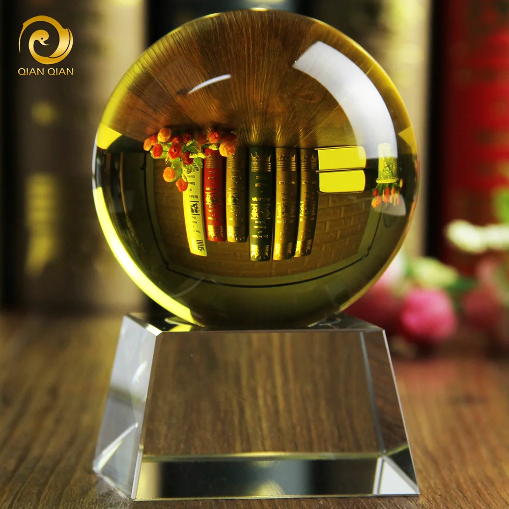 Повезло желтый хрустальные шары домашнее украшение украшения Домашнего