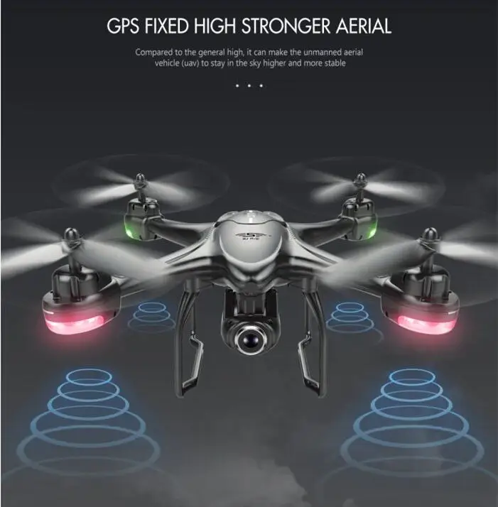 SJ/RC S30W 2 4 ГГц двойной gps Wi-Fi FPV Дрон с 720 P Широкий формат HD Камера Радиоуправляемый