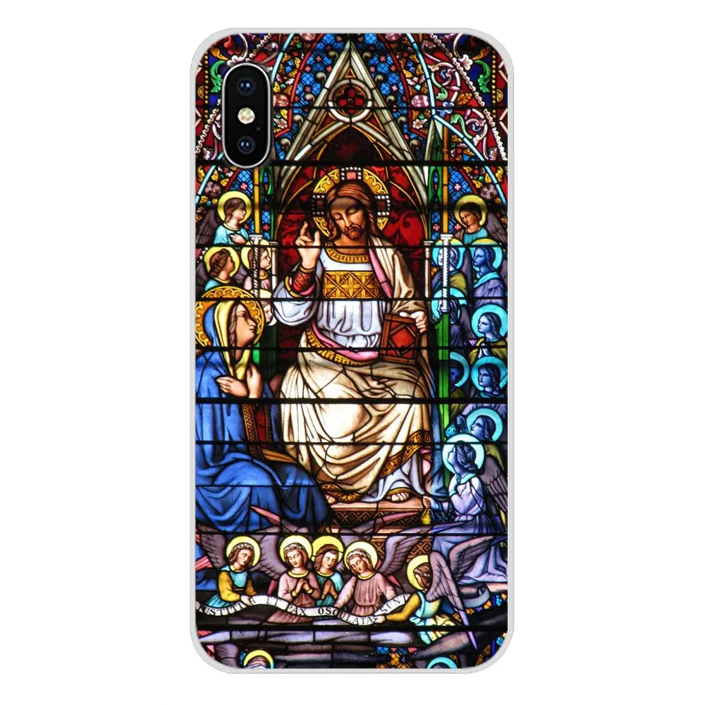Mobile Phone Case Cover Angel Church Jesus Stained Glass Window For Motorola Moto X4 E4 E5 G5 G5S G6 Z Z2 Z3 G G2 G3 C Play Plus | Мобильные