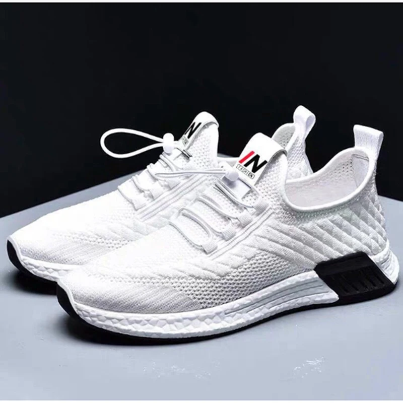 Мужские кроссовки с вулканизированной подошвой плетеные дышащие Повседневная