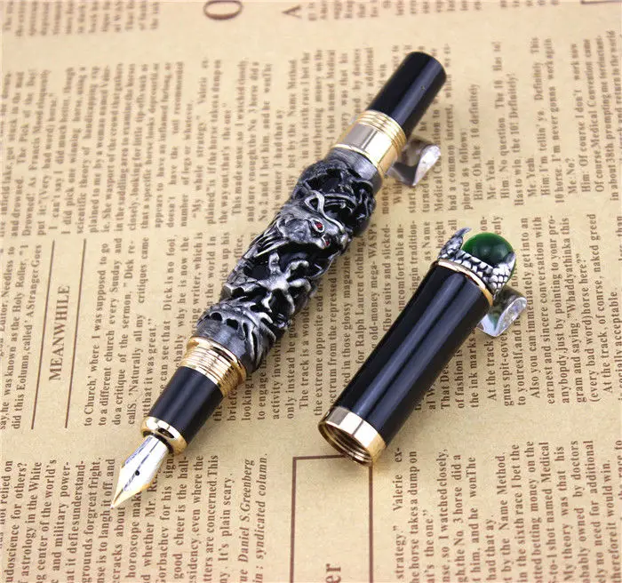 

JINHAO metal fountain pen unique design High quality dragon pens luxury business gift school office supplies for father friend