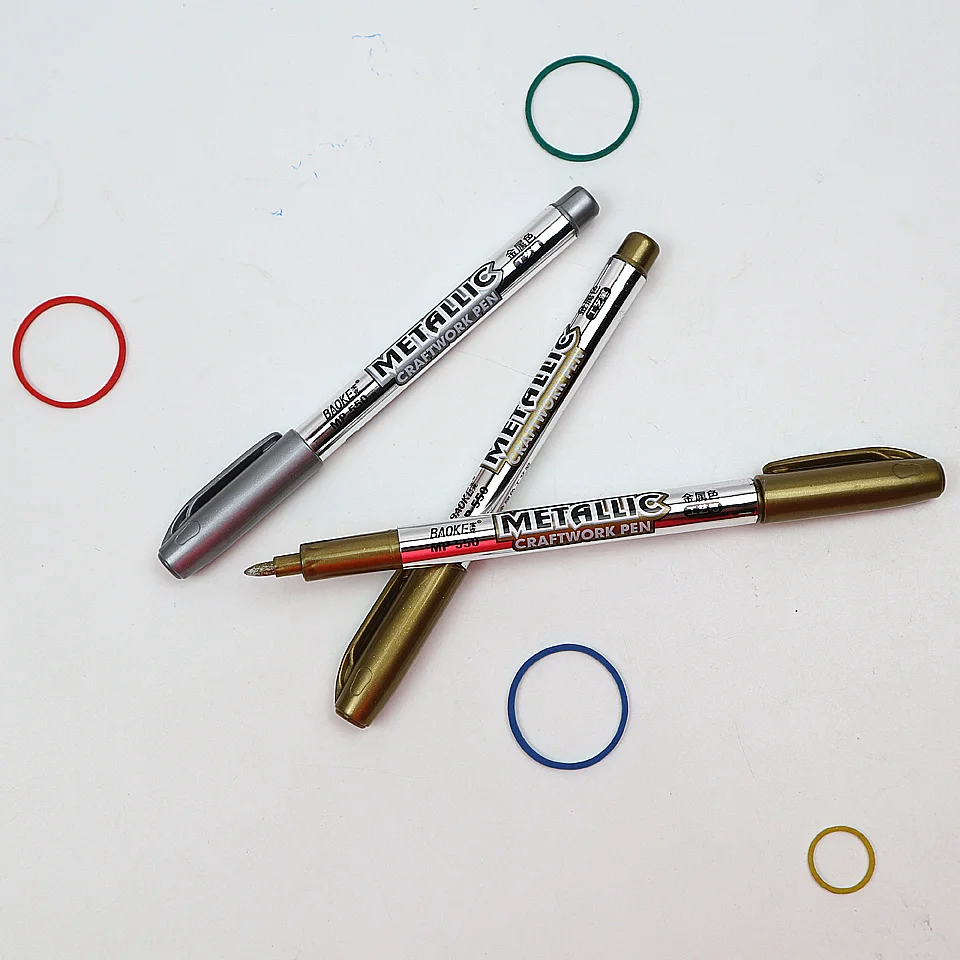 Ручка-маркер металлик водостойкая маркировочная для поверхности металла и