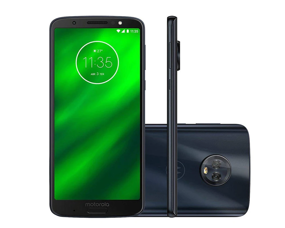 Разблокированный мобильный телефон Motorola MOTO G6 XT1925 с одной sim-картой, четыре ядра, Android 4G LTE, 5,7 дюймов, 12 МП, 3G ram, 32 ГБ rom