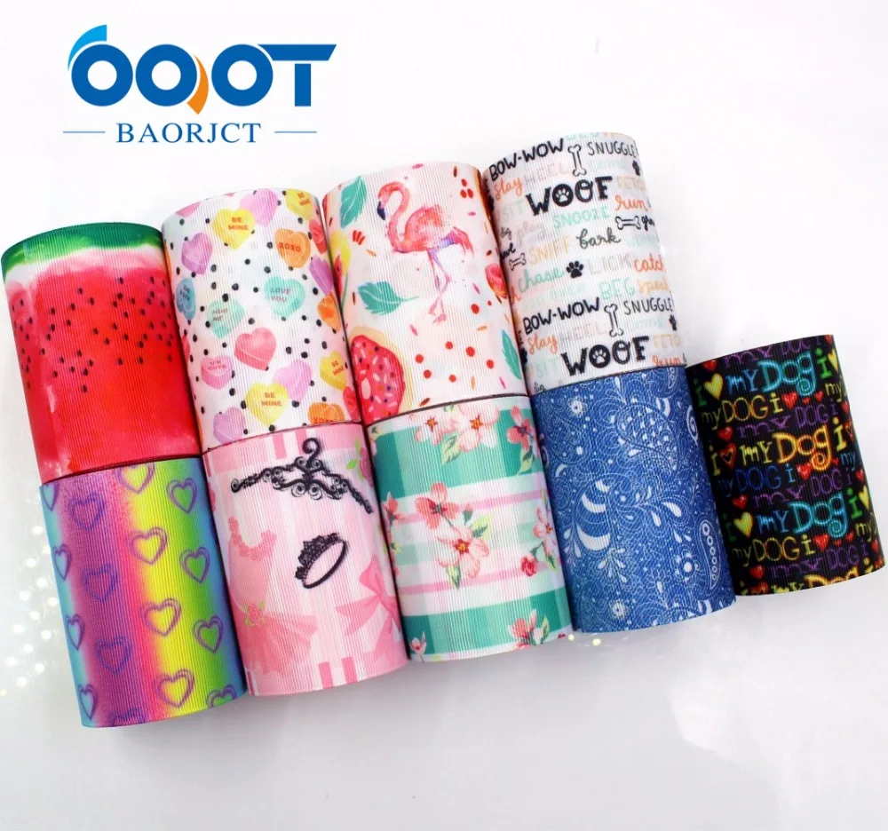 OOOT BAORJCT I 18428 58 75 мм 10 ярдов Мультяшные ленты термоперенос Печатный Гро Свадебные