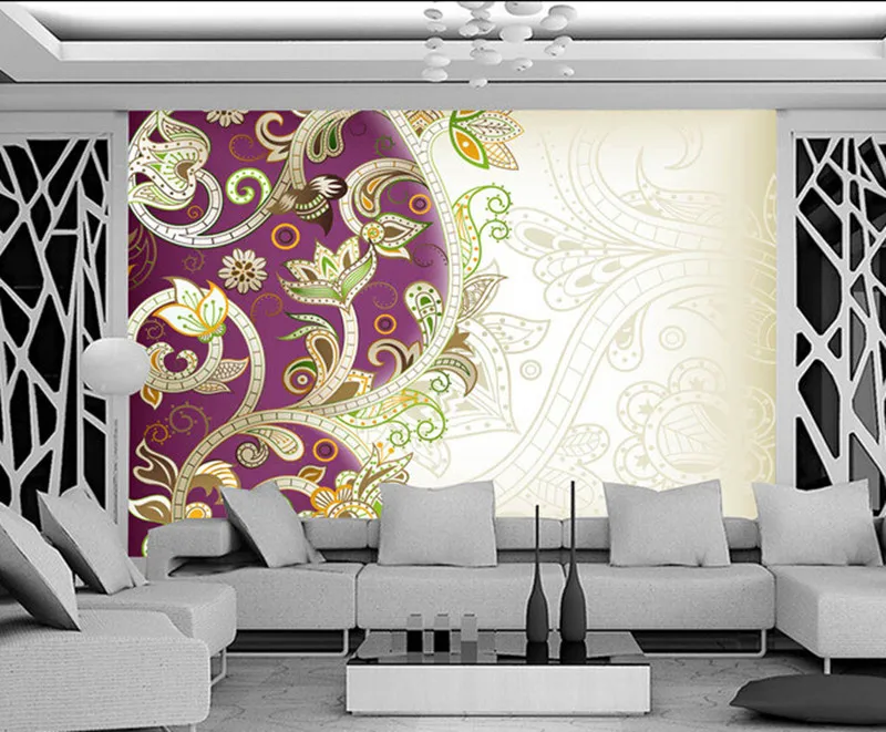 

Custom 3D large mural,European decorative pattern retro background wall papel de parede, living room TV wall bedroom wallpaper