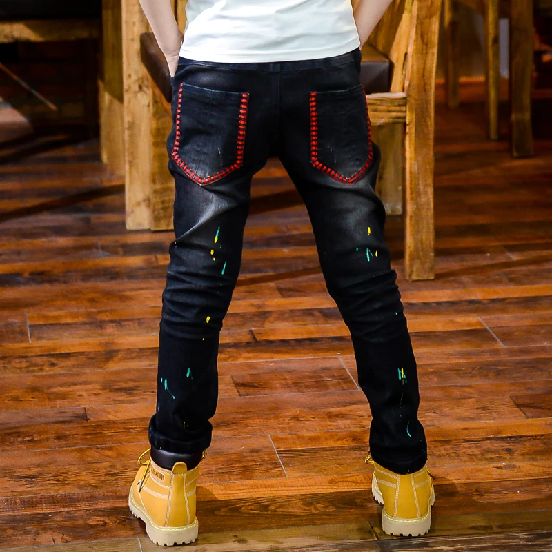 Детские штаны наивысшего качества весенне-осенние джинсы для мальчиков