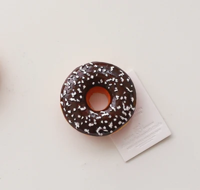 black donut Еда моделирование холодильник магнит яйцо торт пиво пончики хлеб высокое качество - Цвет: black donut