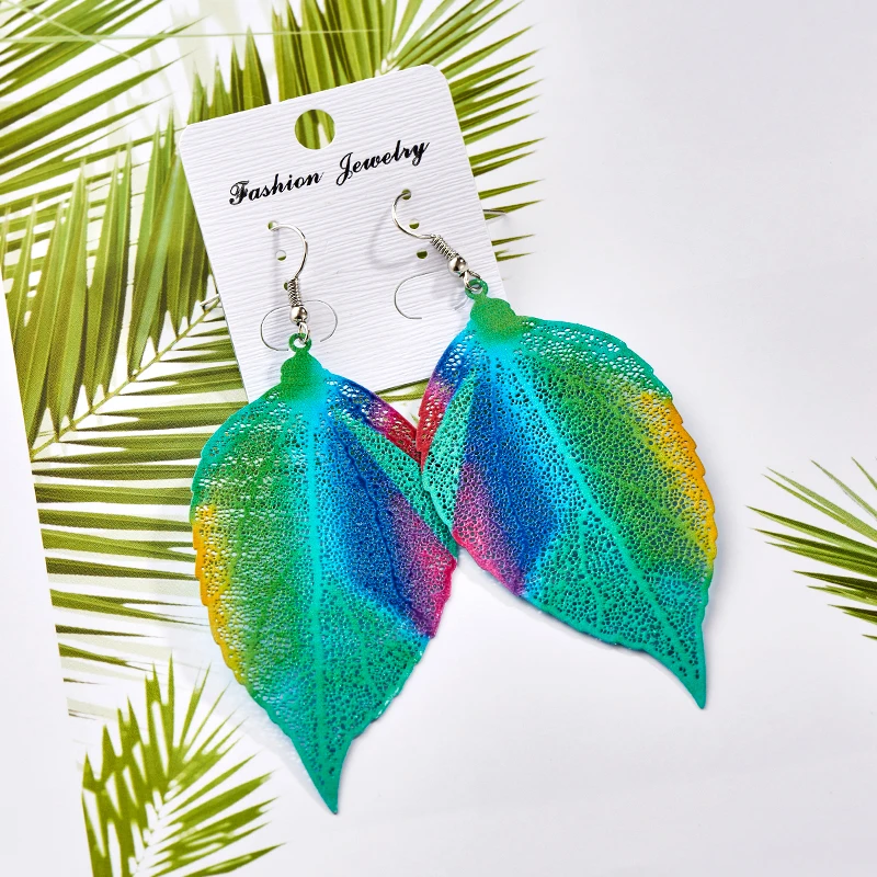 H: HYDE Винтажные висячие серьги с листьями роскошные богемные в богемном стиле