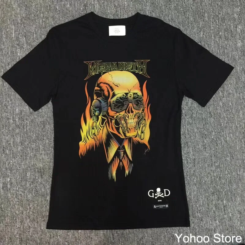 2018 Летний стиль туман х вдохновителя Для мужчин футболка страх Божий Megadeth рокер