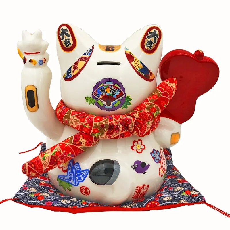 Lucky Cat Копилка фигурки животных Maneki Neko котенок керамическая копилка для кошек Домашнее украшение рабочего стола R1938