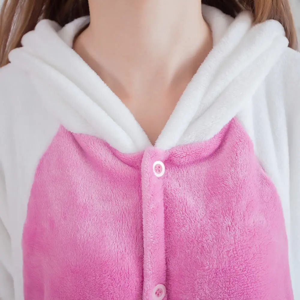 Зимний Единорог кигуруми Мужская мультфильм пижамы для женщин домашняя одежда