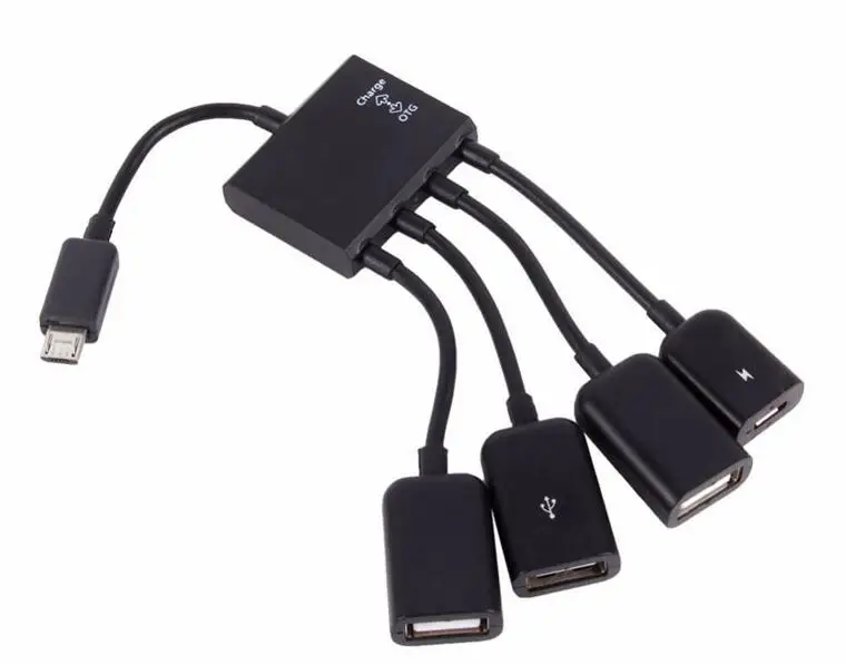 Многофункциональный USB 2 0 4 в 1 микро хост OTG зарядный концентратор Шнур адаптер