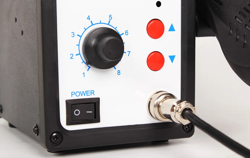 EU/US Plug 700 Вт BGA паяльная станция горячего воздуха, 858D Plus паяльная станция, промышленный фен для волос Тепловая пушка с 3 воздушными насадками