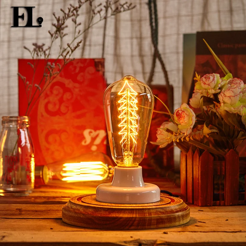 EL ретро Edison LED светильник лампочка E27 E14 40W 220V ST64 C35 G80 G95 T45 T30 T185 T10 A19 ST64 ампулы лампы Винтаж ламп Эдисона