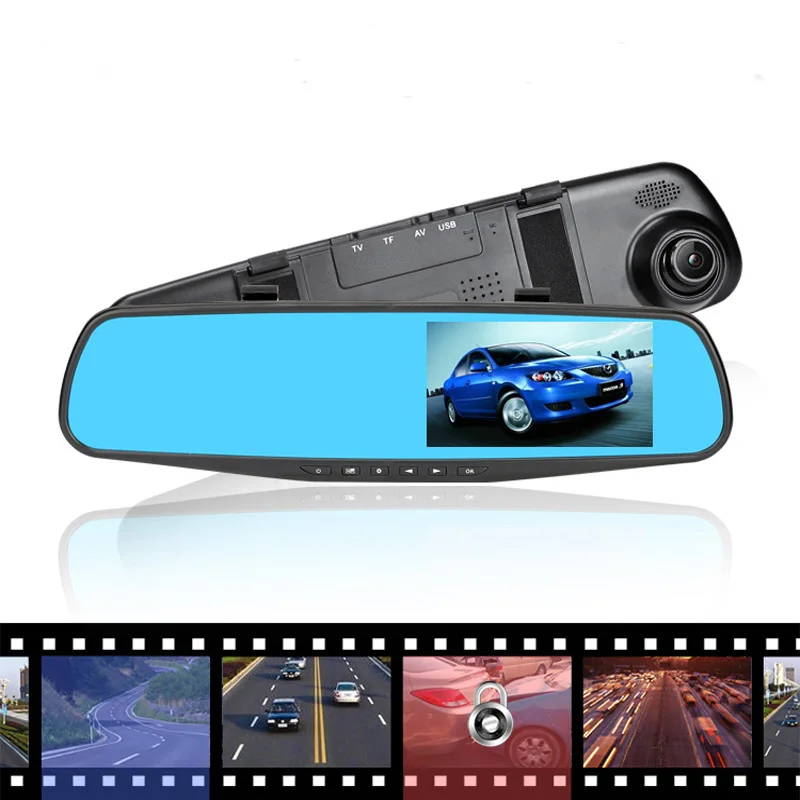 4 3 &quotАвтомобильный видеорегистратор зеркало Full HD 1080P DVR камера заднего вида