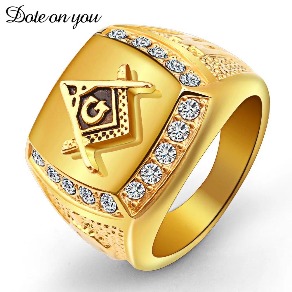 Мужское кольцо из нержавеющей стали Masonic AG серебряное для вечеринки и свадьбы