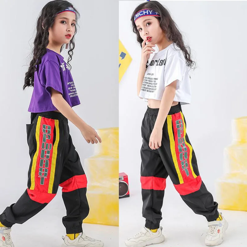 Детская Повседневная футболка Топ спортивная одежда штаны для бега в стиле хип