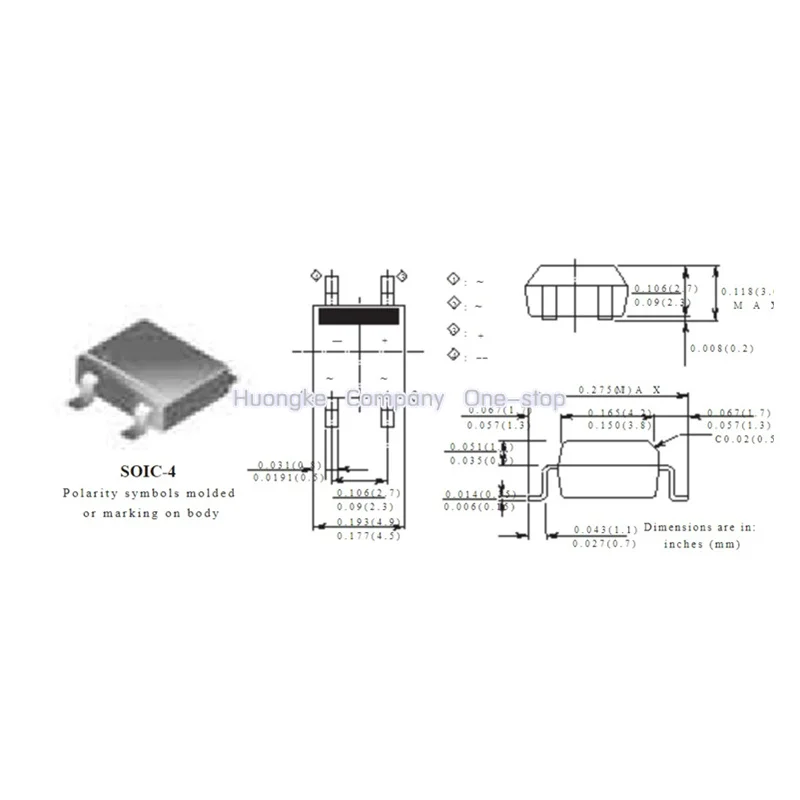 100 шт./лот выпрямитель напольный СОП-4 Мост MB6F MB6S MB8F MB8S MB10F MB10S MB2S 500MA 200 V 600 V 800 V 1000 V