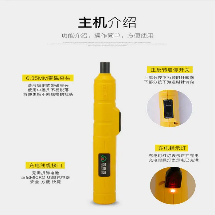 Миниатюрная электрическая отвертка Wowstick 1S 1FS 15 Нм литиевая батарея 1500 ампер с