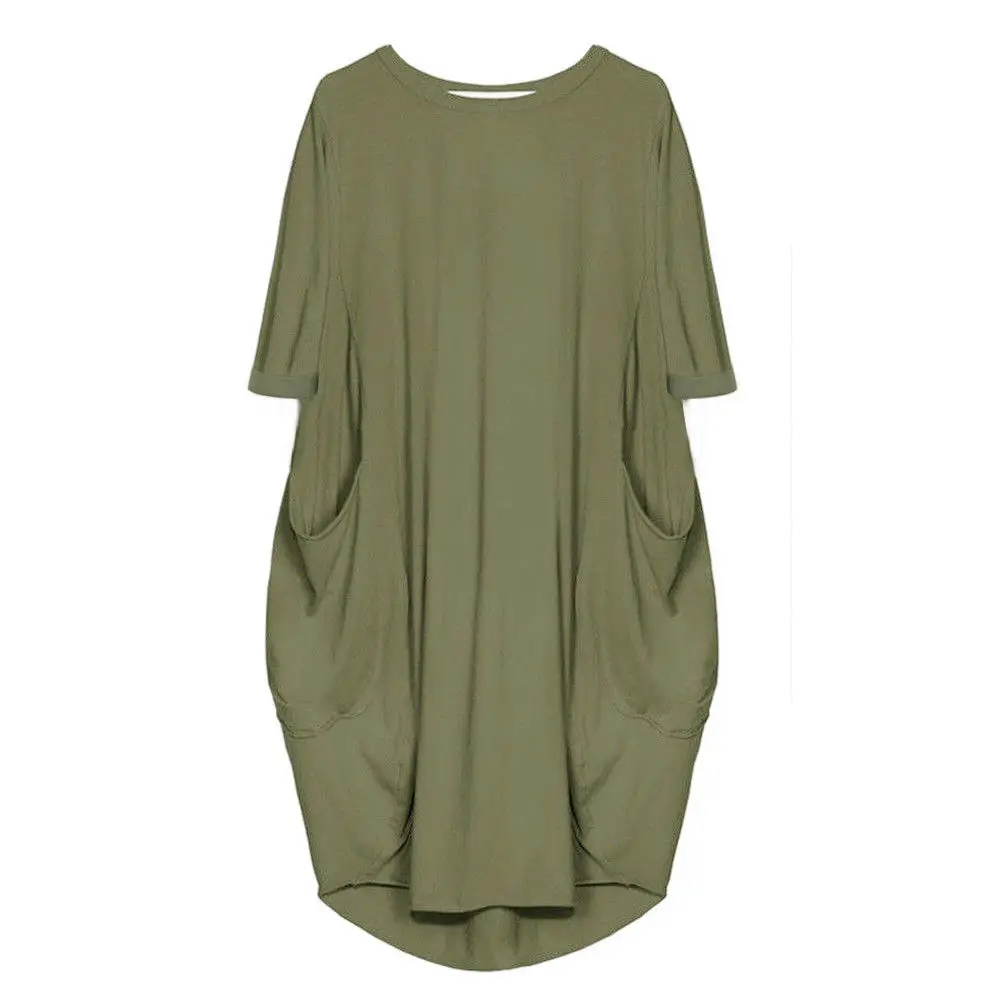 Розовые Стильные платья с рукавами повседневные женские мешковатые рубашки
