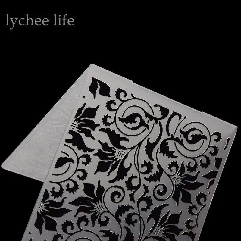 Lychee 1 шт. пластиковая папка с тиснением для скрапбукинга DIY альбом карта