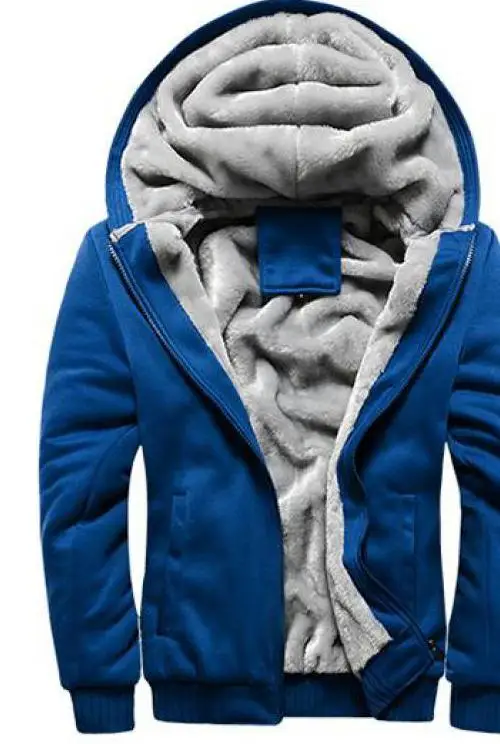 Осень и зима стиль утолщение Moletom Masculino размера плюс пары мужские вельветовые Sudaderas Hombre - Цвет: Небесно-голубой