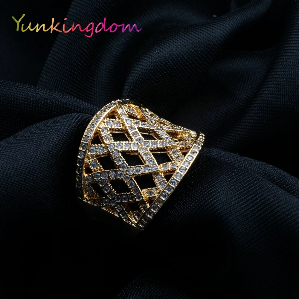 Новинка Лидер продаж кольца Yunkingdom с инкрустацией из кристаллов для женщин модные