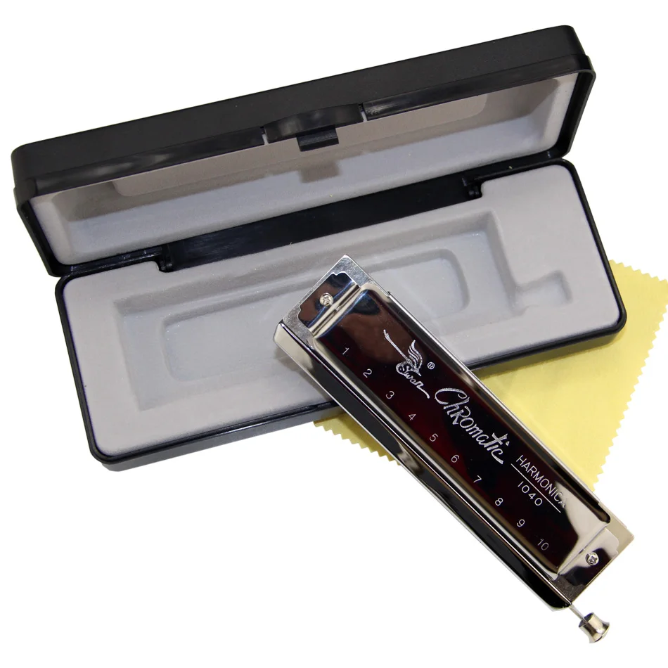 Новая губная гармоника Лебедь хроматический Блюз Гармоника C Key w 10 отверстий 40