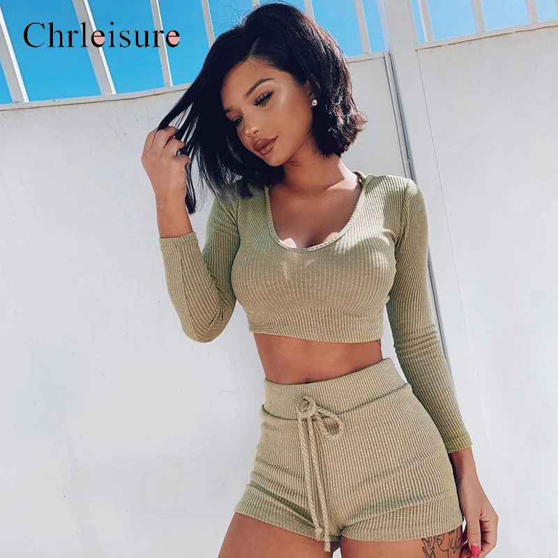 Chrleisure Женский комплект из двух предметов шорты и летняя одежда для женщин