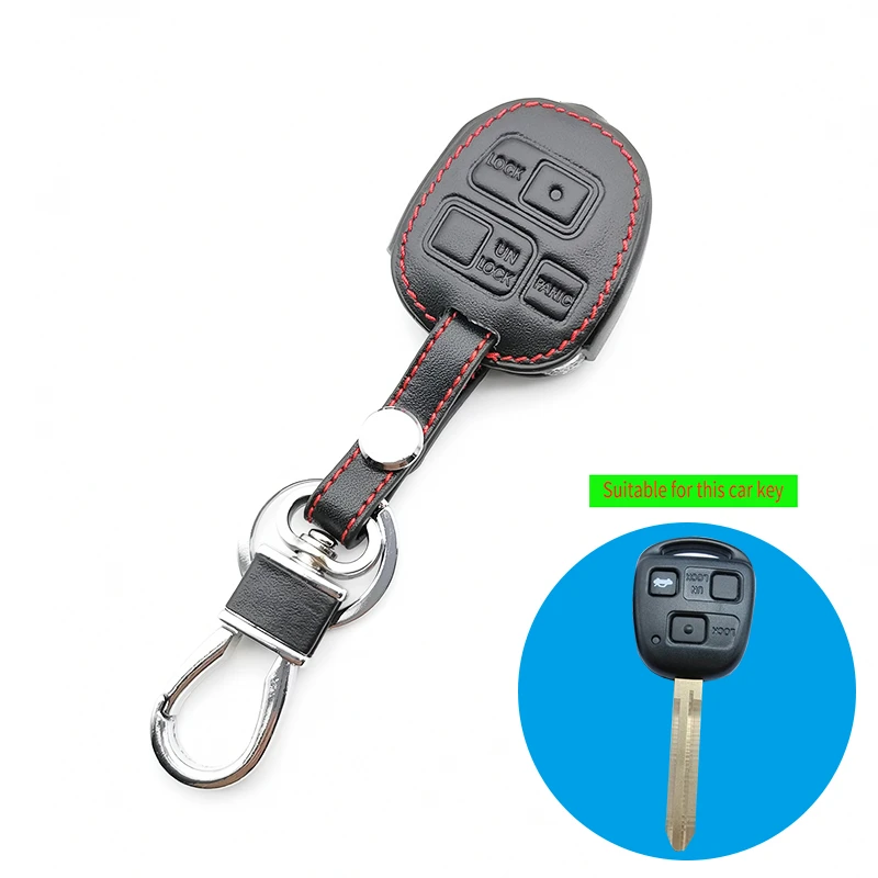 Горячая Распродажа кожаный чехол для ключей TOYOTA Highlander Land Cruiser Camry Corolla Prado RAV4 Yaris