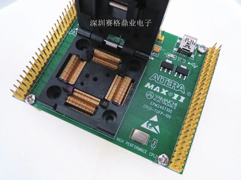Тестовый стенд EPM570T100 EPM240T100 TQFP100 для сгорания с позолоченным покрытием |