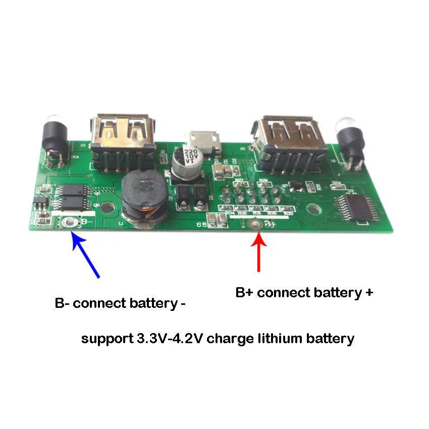 Цифровой дисплей Power Bank PCB Материнская плата DIY Мобильная печатная 3 7 V литиевая