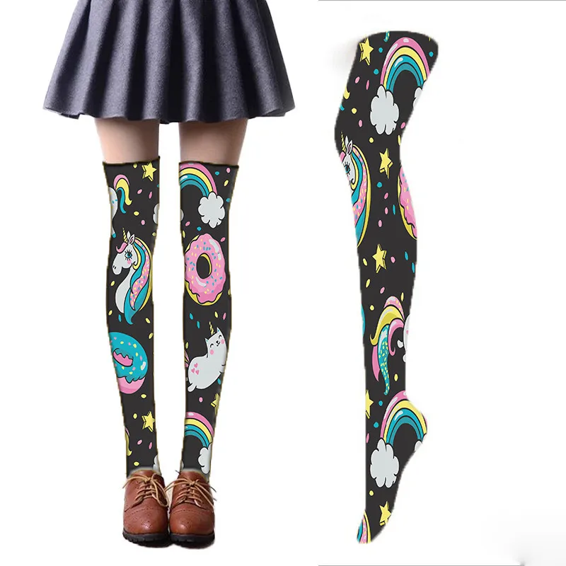 Женские чулки тонкие нейлоновые Гольфы выше колена Длинные для девочек женские
