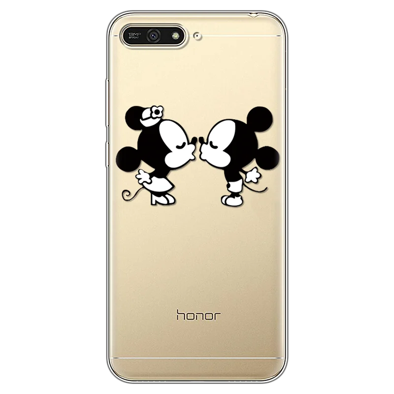 Милый Забавный мультяшный чехол для Coque huawei Y6 чехол прозрачный защитный для huawei Honor 7A 5,7 дюймов чехол для телефона задняя крышка