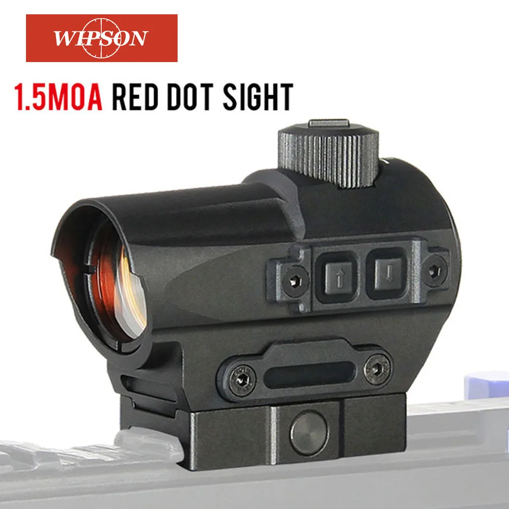 

WIPSON Hunting Red Dot Sight 1.5 MOA Mini Red Dot With 20mm Riser Mount Rifle Scope Hunting Optik For Air Rifle Optics