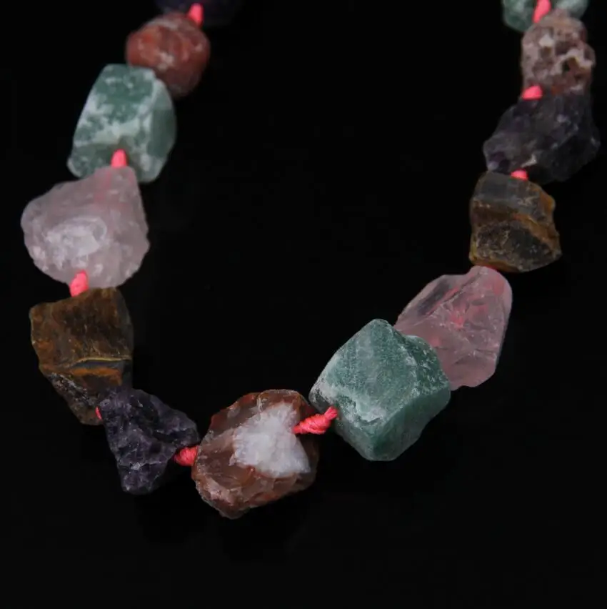 15 5 дюймов/нить натуральный розовый кварц фиолетовый цвет тигровый глаз бусины из