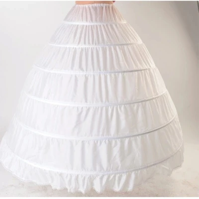 XCOS Кружевной Край 6 обруч Нижняя юбка для Бала свадебное платье 110 см диаметр - Фото №1