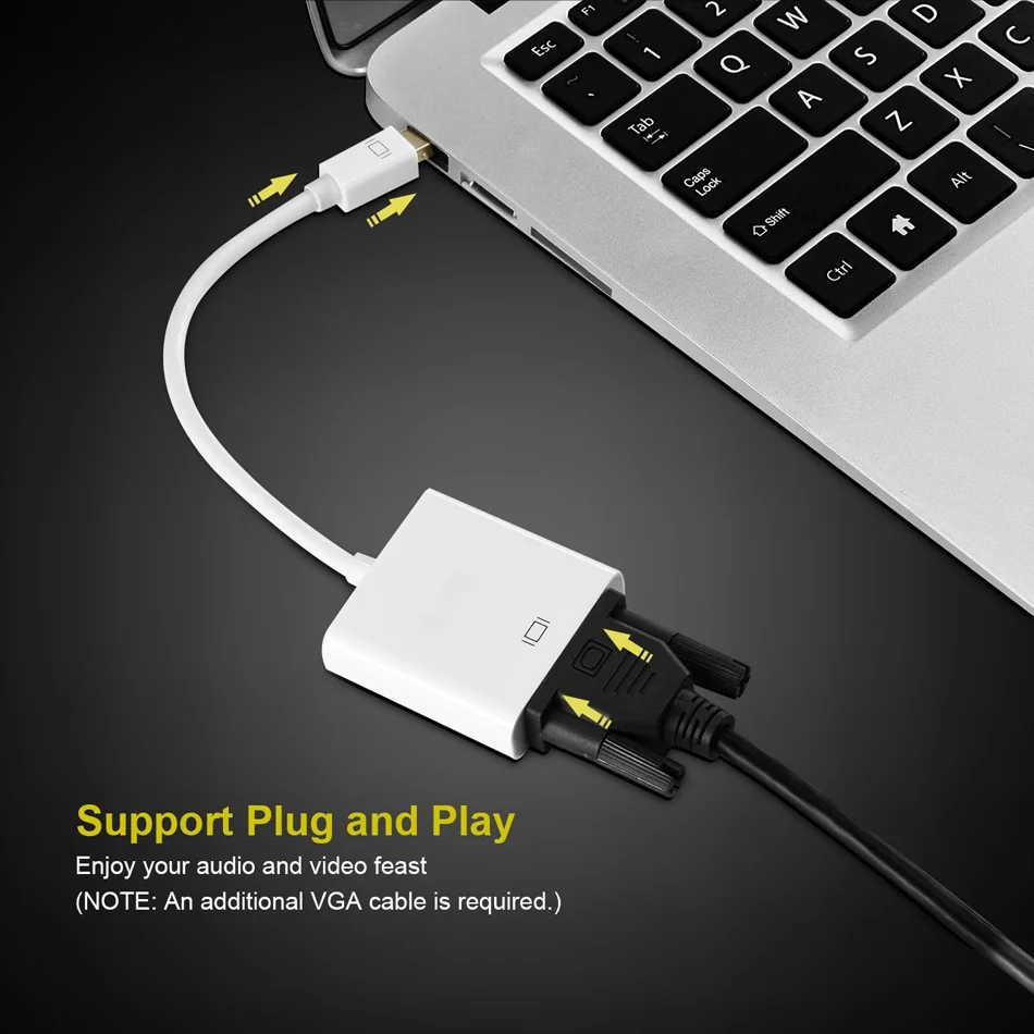 JKING для MacBook Air Pro iMac Mac Mini Thunderbolt мини Дисплей Порты и разъёмы DP To VGA кабель адаптера