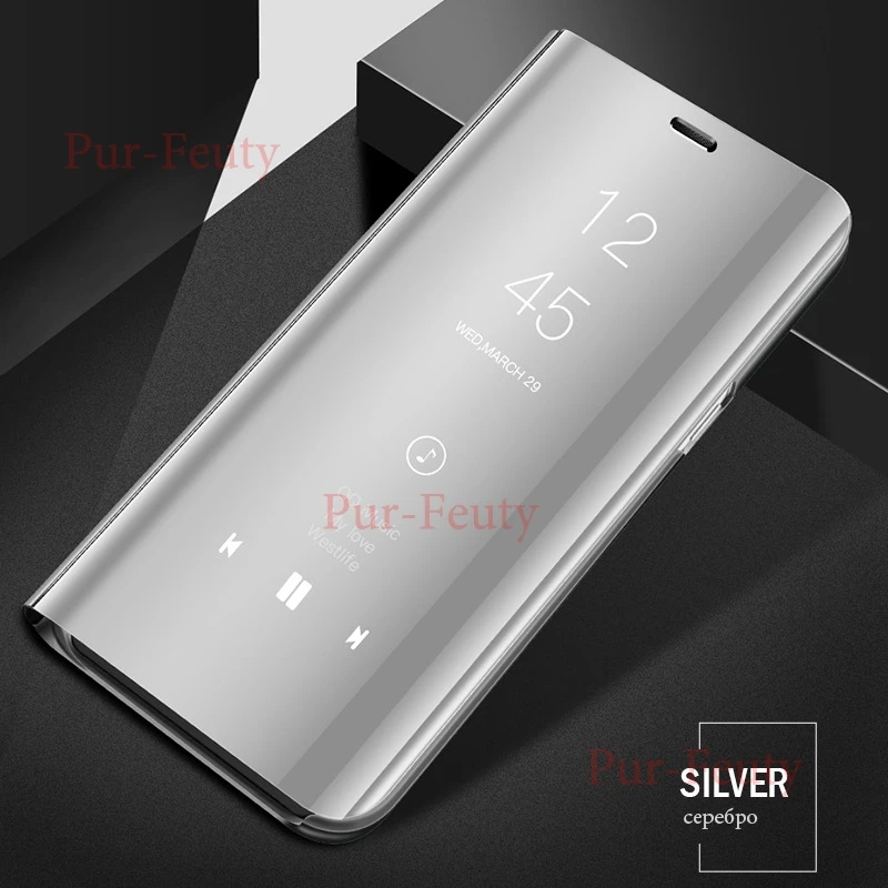 Silver Чехол с откидной крышкой для huawei Y5 Prime-ра LX2 L22 L02 Clear View с зеркалом из искусственной кожи чехол для huawei Y5 DRA-LX2 DRA-L22 DRA-L02 - Цвет: Silver