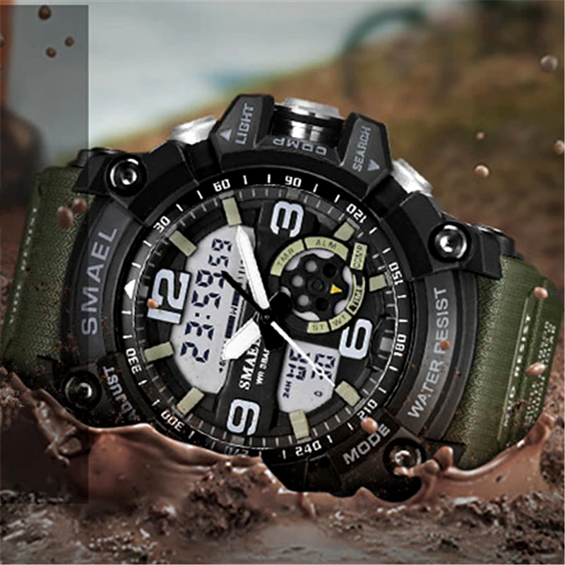 SMAEL Brand Luxury Quartz Watch Men New Style Waterproof Sport Military Watches Mens Casual Digital Wristwatch Relogio Masculin | Наручные